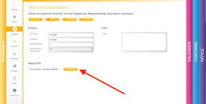 Ruhezeiten bearbeiten - PDF Upload