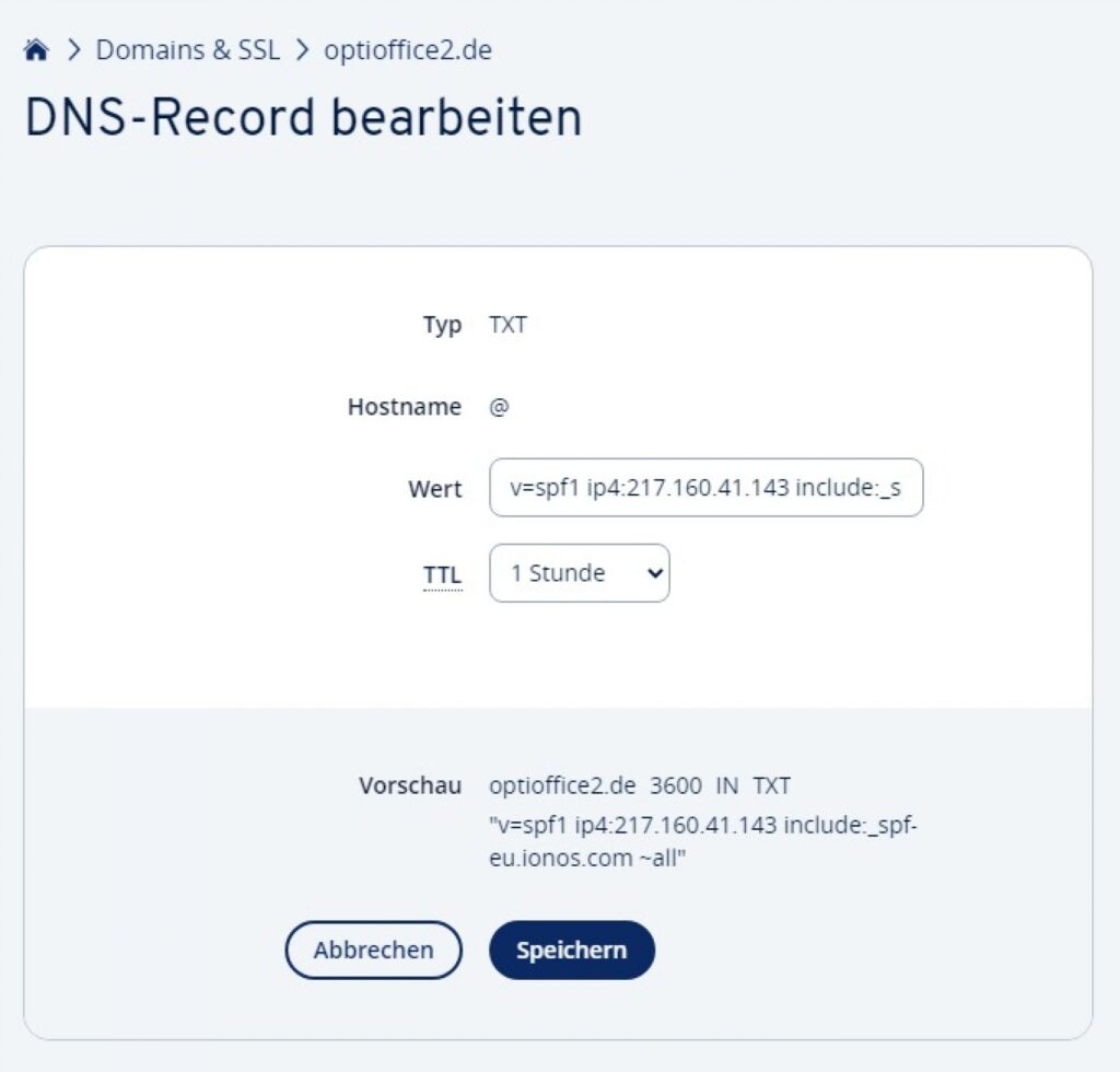 DNS-Record Beispiel