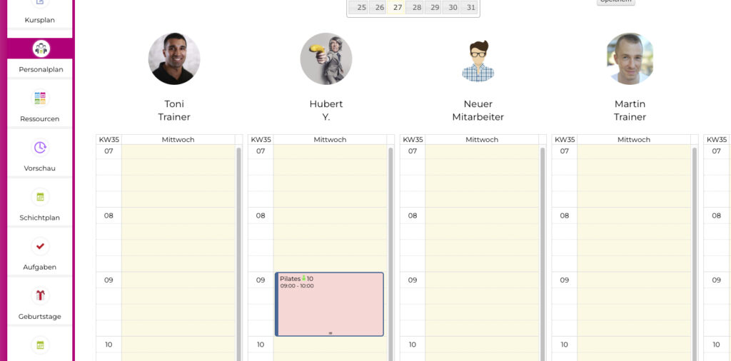 Personalplan OptiOffice